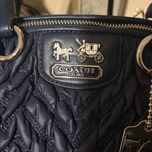 Coach Madison gathered nylon 70th anniversary bag in Navy Blue - Picture 2 of 7